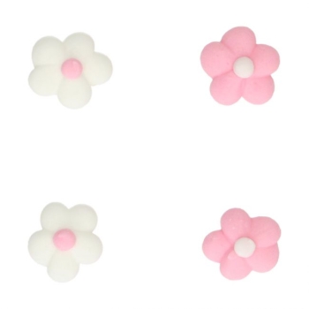 Sugar Decoration - Mini Blossom Mix - White / Pink